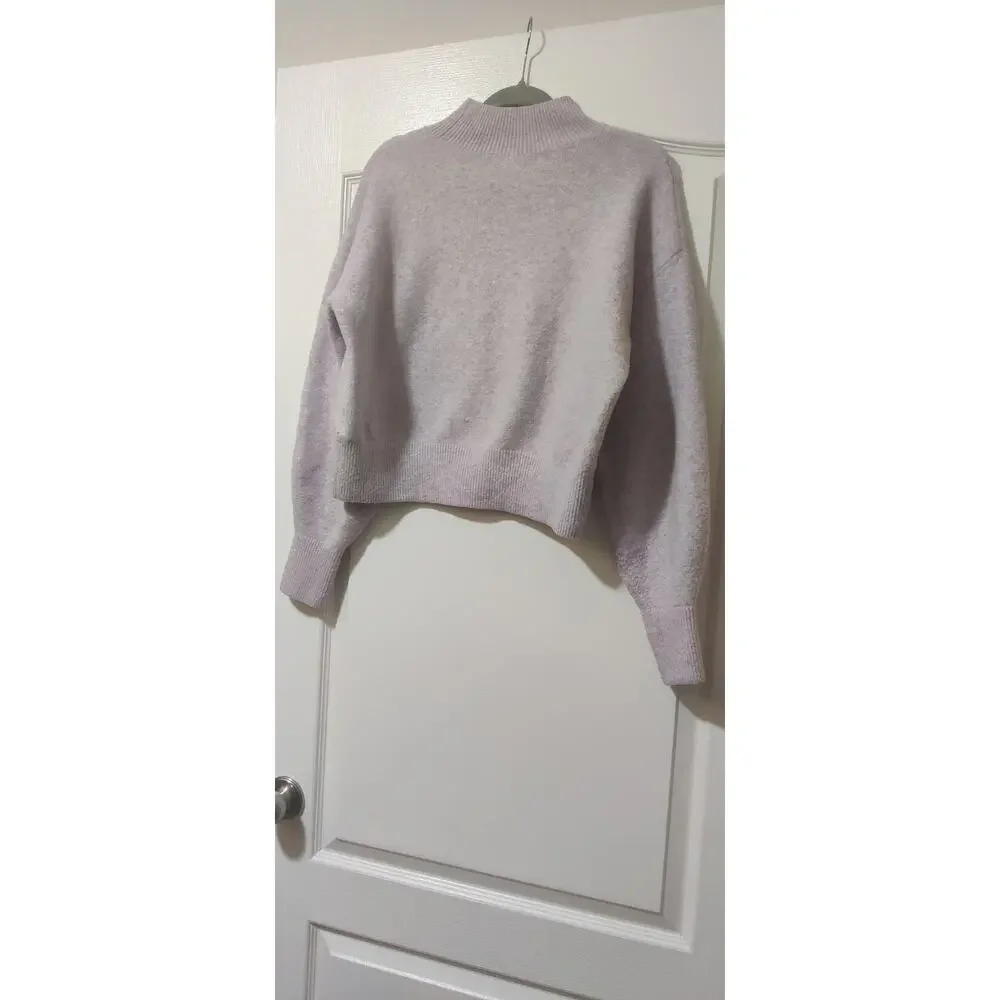 & Other Stories chunky wool blend sweater in pink melange cozy winter pastel
